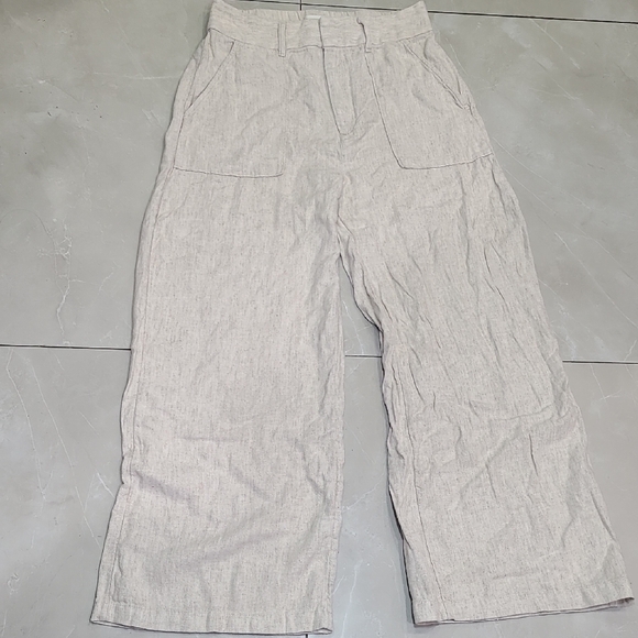 Abercrombie & Fitch Cream Wide-Leg Pants - Picture 2 of 12